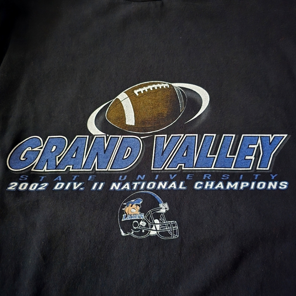 GVSU Football 2002 National Championship Long-Sleeve T-shirt - Black - Small